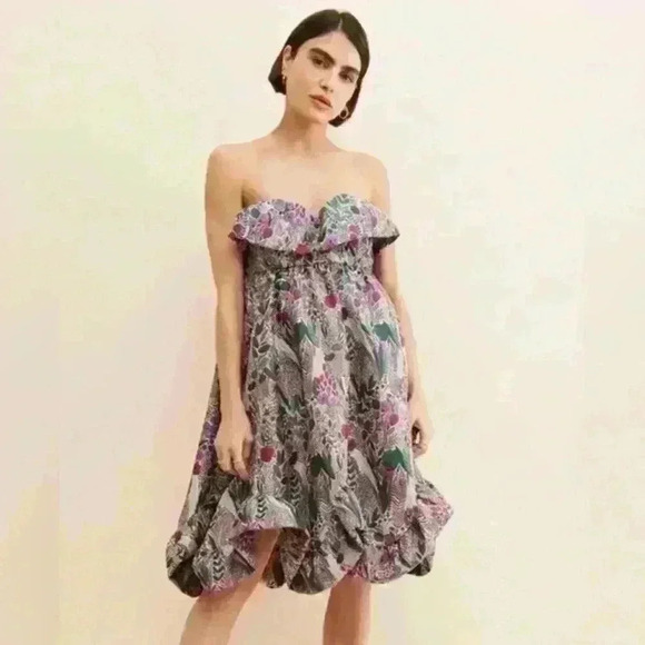 Anna Sui Strapless Sleeveless Dress - Picture 1 of 7